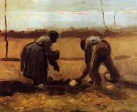 Gogh, Vincent van - Peasant Man and Woman Planting Potatoes